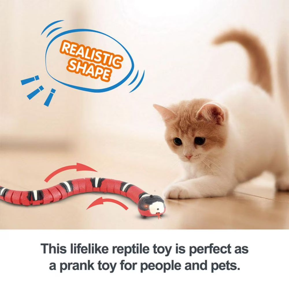 Realistic Smart Sensing Interactive Snake Toy for Cats - Engaging Prank Prop and Gift
