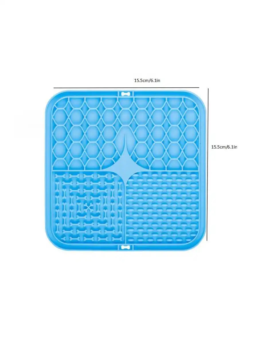 Silicone Pet Licking Plate and Slow Feeding Tray with Suction Cup - Anti-Choking Licking Mat for Dogs
