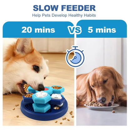 Interactive Dog Puzzle Toys for Training and Feeding - Slow Feed Tray for Pet Enrichment