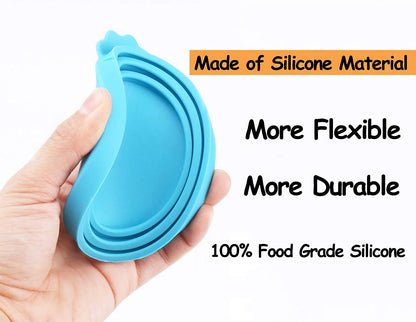 Silicone Pet Food Can Covers - Universal Fit for Standard Dog and Cat Food Cans, Multi-Colored