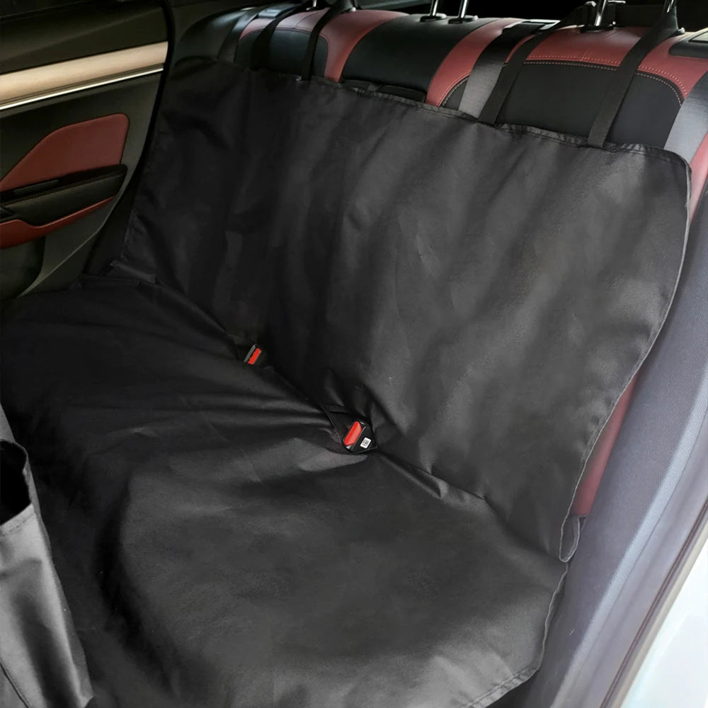Waterproof 600D Oxford Cloth Dog Car Seat Cover - Hammock Style Pet Travel Carrier with Storage Pocket