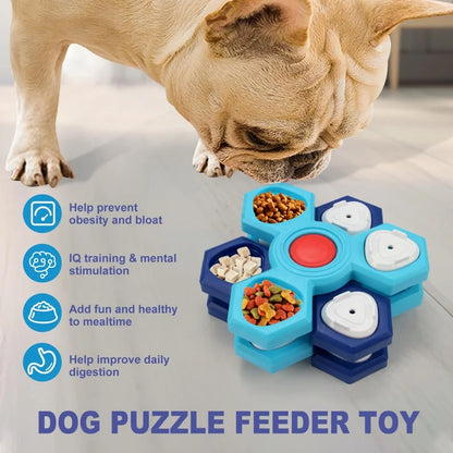 Interactive Dog Puzzle Toys for Training and Feeding - Slow Feed Tray for Pet Enrichment