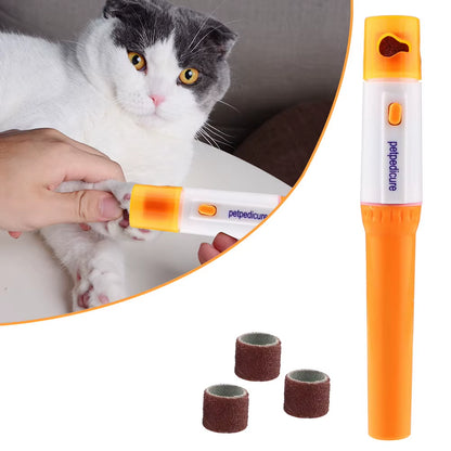 Electric Pet Nail Grinder and Claw Clipper for Cats and Dogs - Nail Trimming Tool and Pet Care Supplies