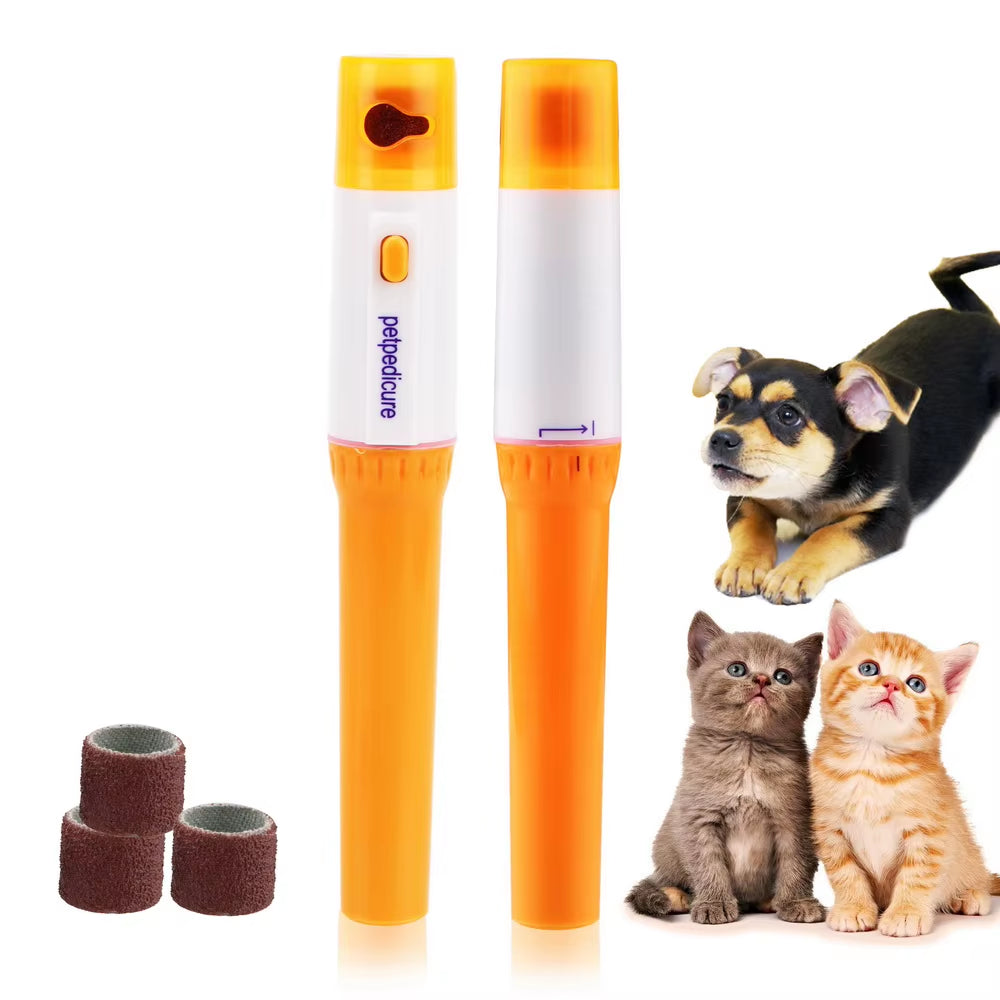 Electric Pet Nail Grinder and Claw Clipper for Cats and Dogs - Nail Trimming Tool and Pet Care Supplies