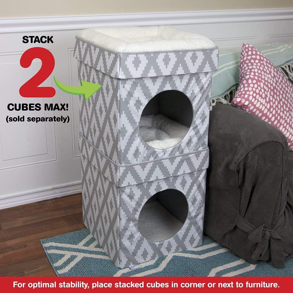 Indoor Cat Cube Furniture - White Design