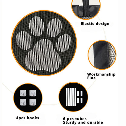 Dog Safety Mesh Gate with 4 Hook Fencing for Indoor and Outdoor Pet Enclosure