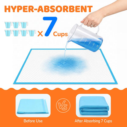 Extra Large Disposable Dog Pee Pads - Super Absorbent and Leak-Free Puppy Potty Training Pads (28" x 34")
