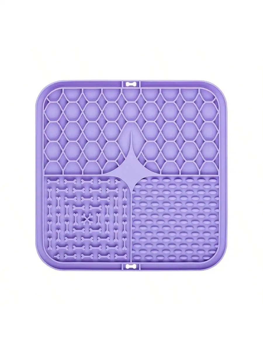 Silicone Pet Licking Plate and Slow Feeding Tray with Suction Cup - Anti-Choking Licking Mat for Dogs