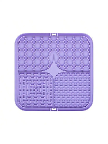 Silicone Pet Licking Plate and Slow Feeding Tray with Suction Cup - Anti-Choking Licking Mat for Dogs