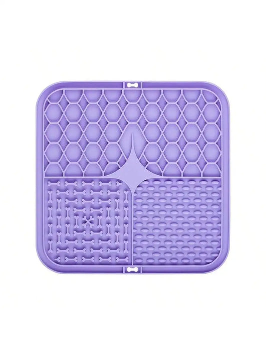 Silicone Pet Licking Plate and Slow Feeding Tray with Suction Cup - Anti-Choking Licking Mat for Dogs