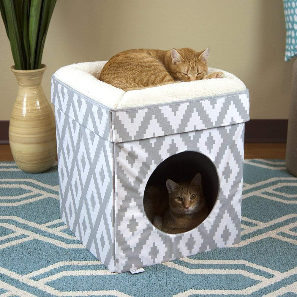 Indoor Cat Cube Furniture - White Design