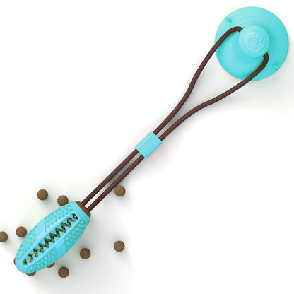 Interactive Silicone Suction Cup Tug Dog Toy - Chew Ball for Dental Care and Feeding Supplies