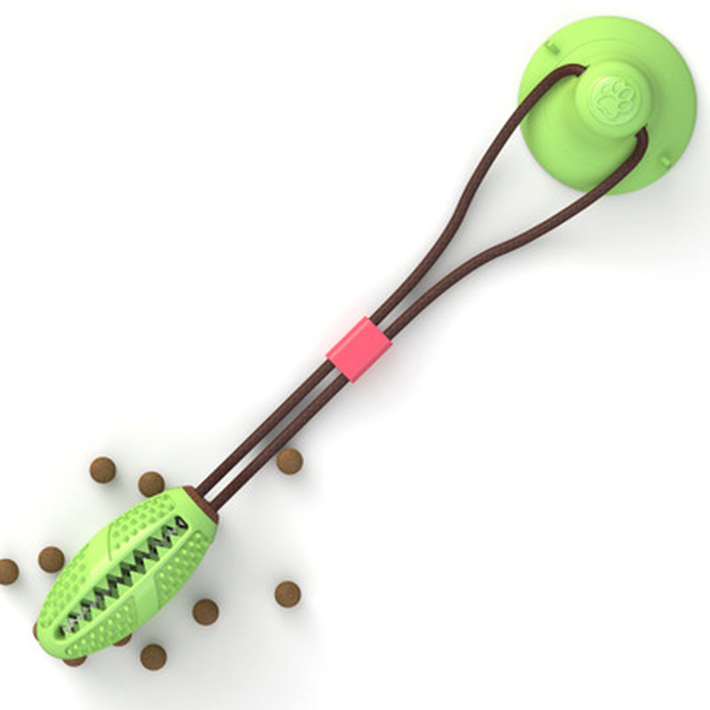 Interactive Silicone Suction Cup Tug Dog Toy - Chew Ball for Dental Care and Feeding Supplies