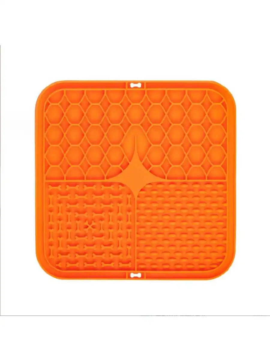 Silicone Pet Licking Plate and Slow Feeding Tray with Suction Cup - Anti-Choking Licking Mat for Dogs