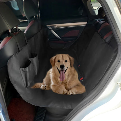 Waterproof 600D Oxford Cloth Dog Car Seat Cover - Hammock Style Pet Travel Carrier with Storage Pocket