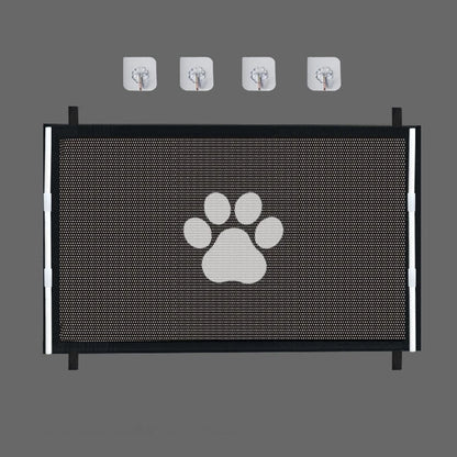 Dog Safety Mesh Gate with 4 Hook Fencing for Indoor and Outdoor Pet Enclosure