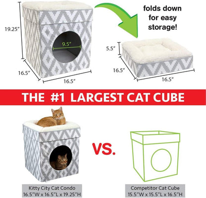Indoor Cat Cube Furniture - White Design