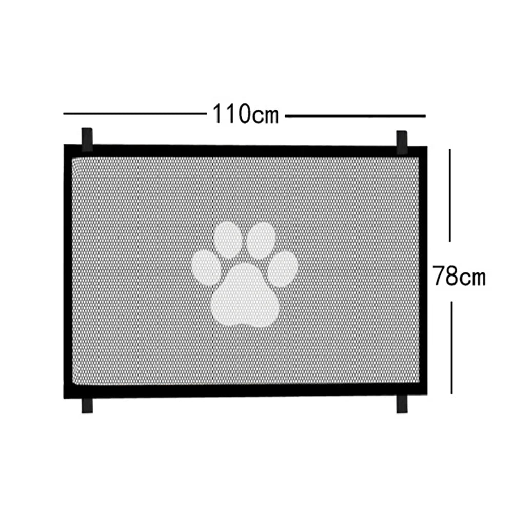 Dog Safety Mesh Gate with 4 Hook Fencing for Indoor and Outdoor Pet Enclosure