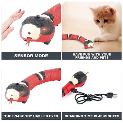 Realistic Smart Sensing Interactive Snake Toy for Cats - Engaging Prank Prop and Gift