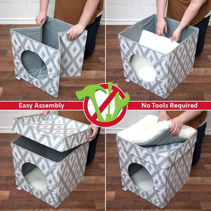 Indoor Cat Cube Furniture - White Design
