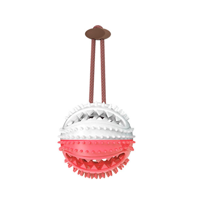 Interactive Silicone Suction Cup Tug Dog Toy - Chew Ball for Dental Care and Feeding Supplies